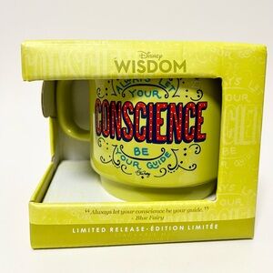 Disney Wisdom Mug Pinocchio Jiminy Cricket Limited Release Figaro Conscience Cat